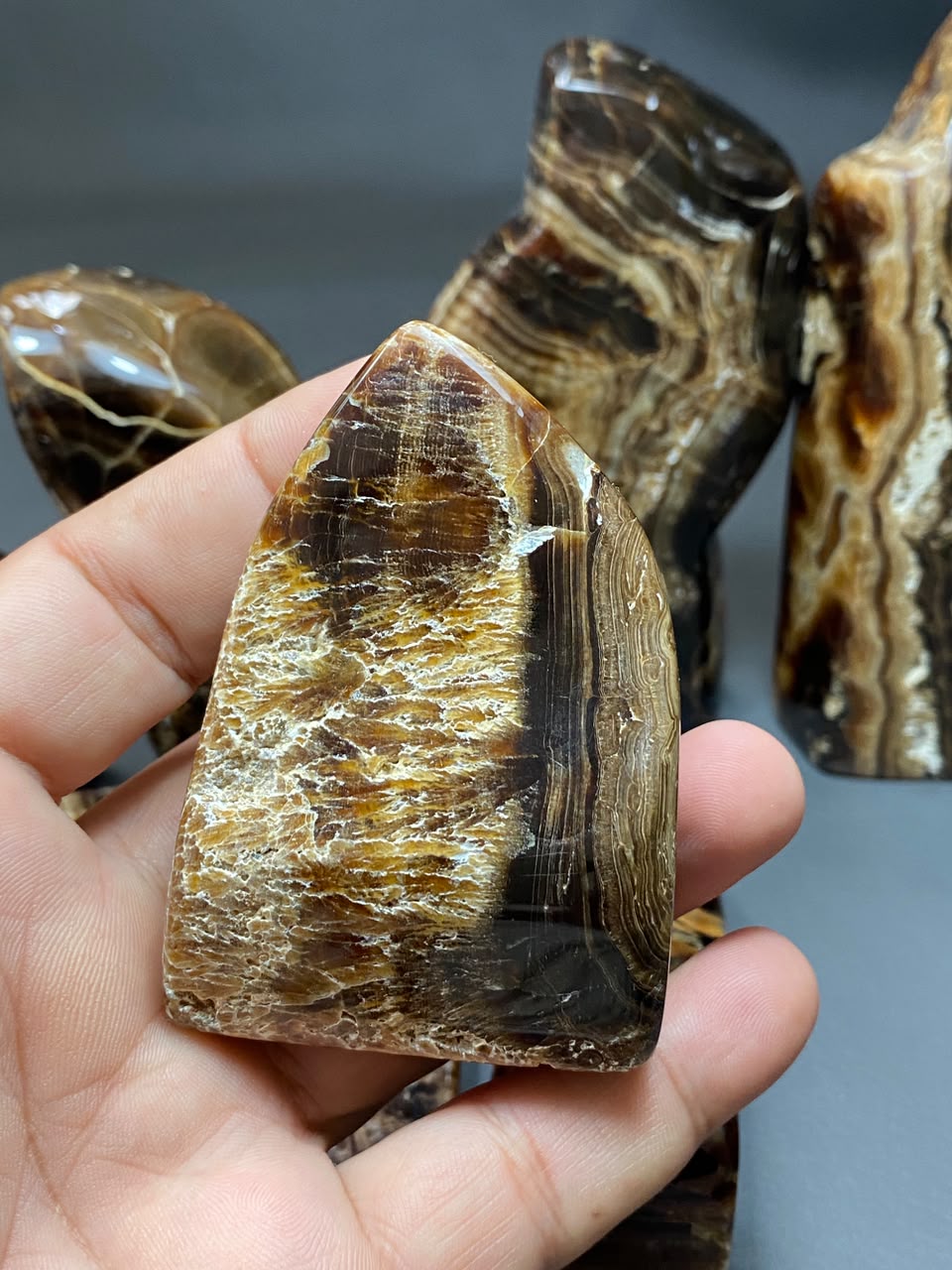 Handmade Chocolate Calcite Freeform