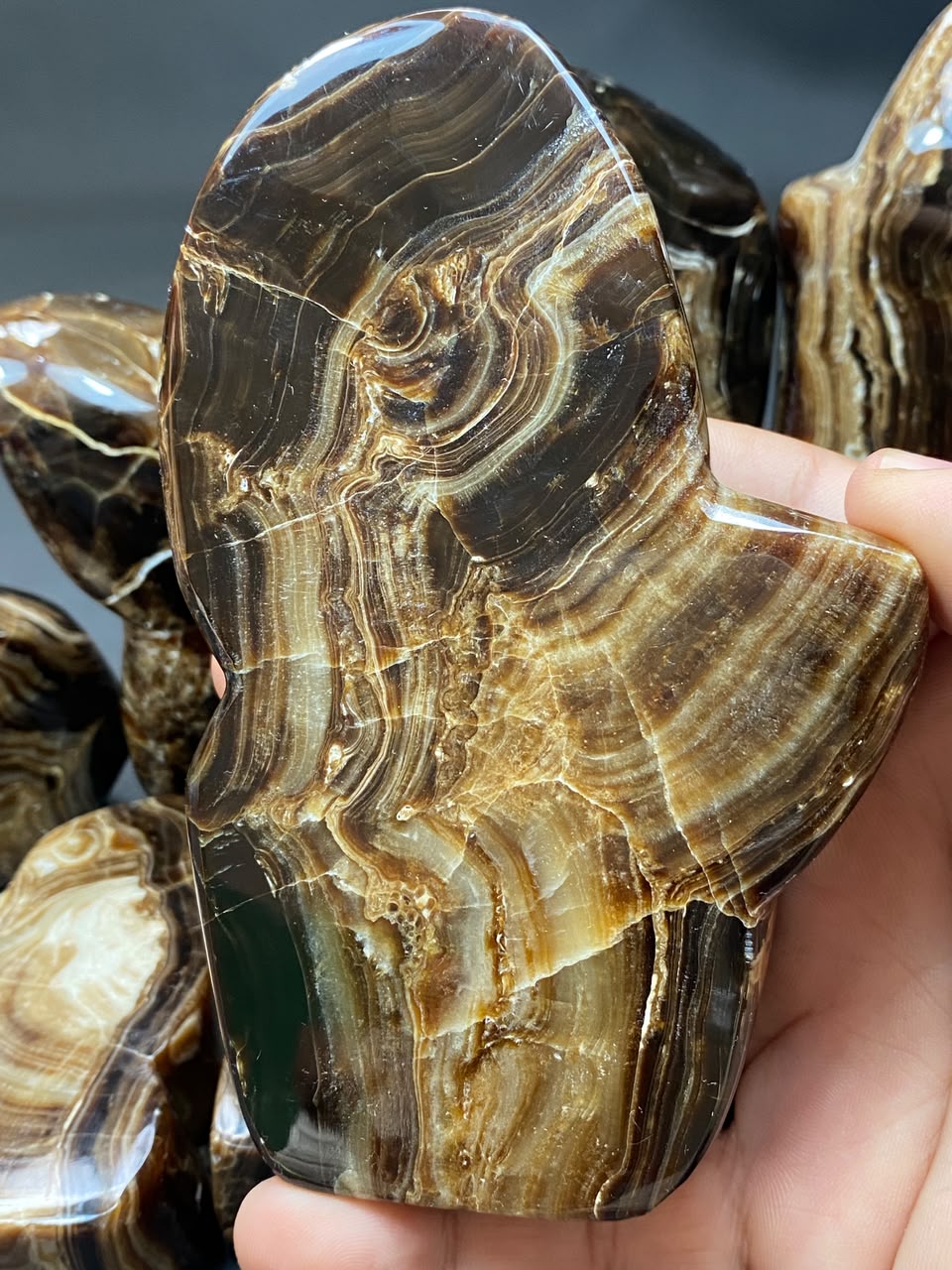 Handmade Chocolate Calcite Freeform
