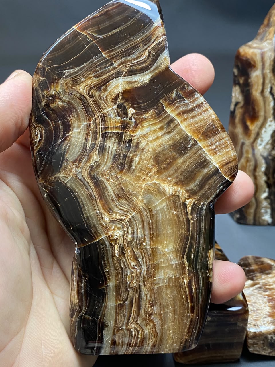 Handmade Chocolate Calcite Freeform