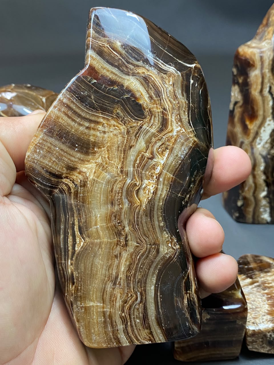 Handmade Chocolate Calcite Freeform