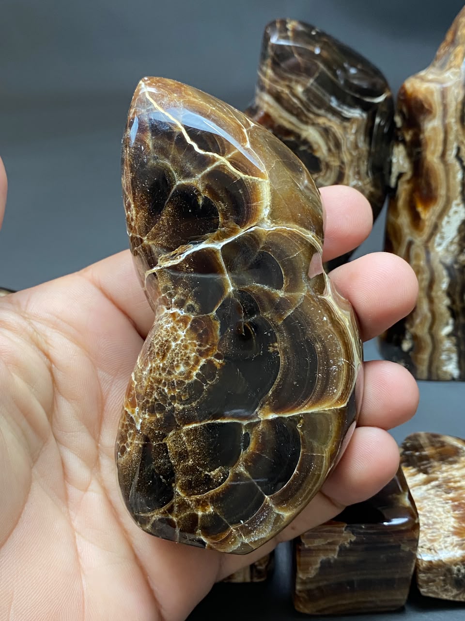 Handmade Chocolate Calcite Freeform