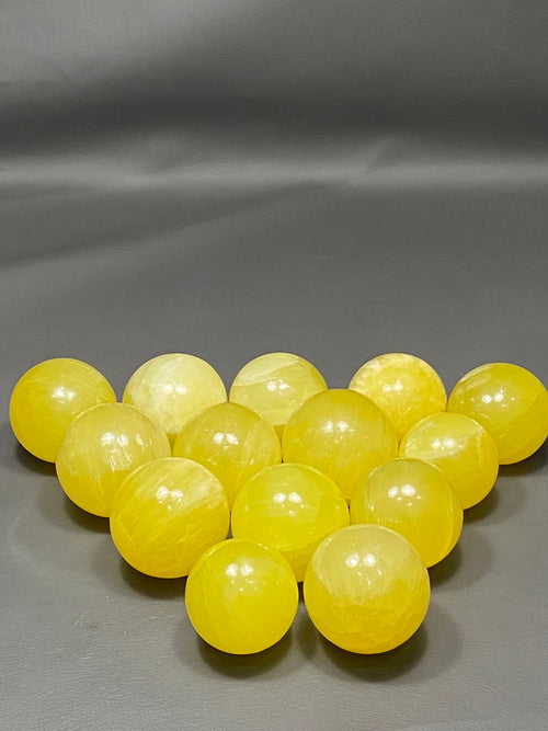 Lemon Calcite Sphere Balls