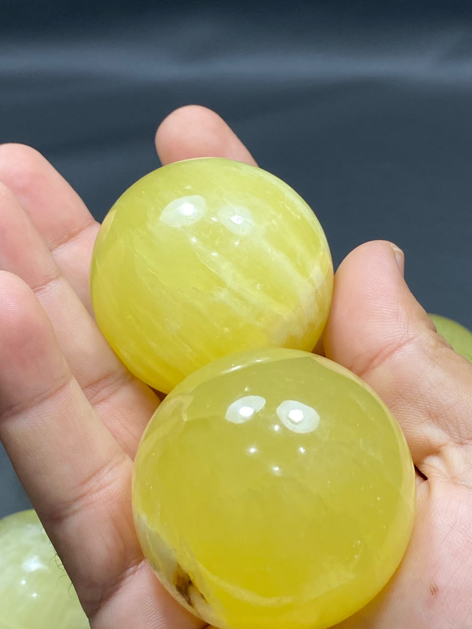 Lemon Calcite Sphere Balls