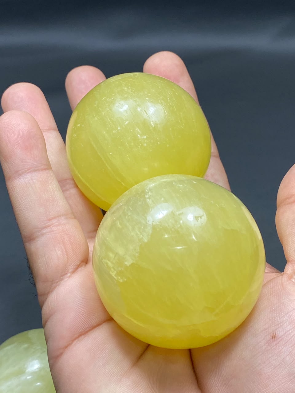Lemon Calcite Sphere Balls