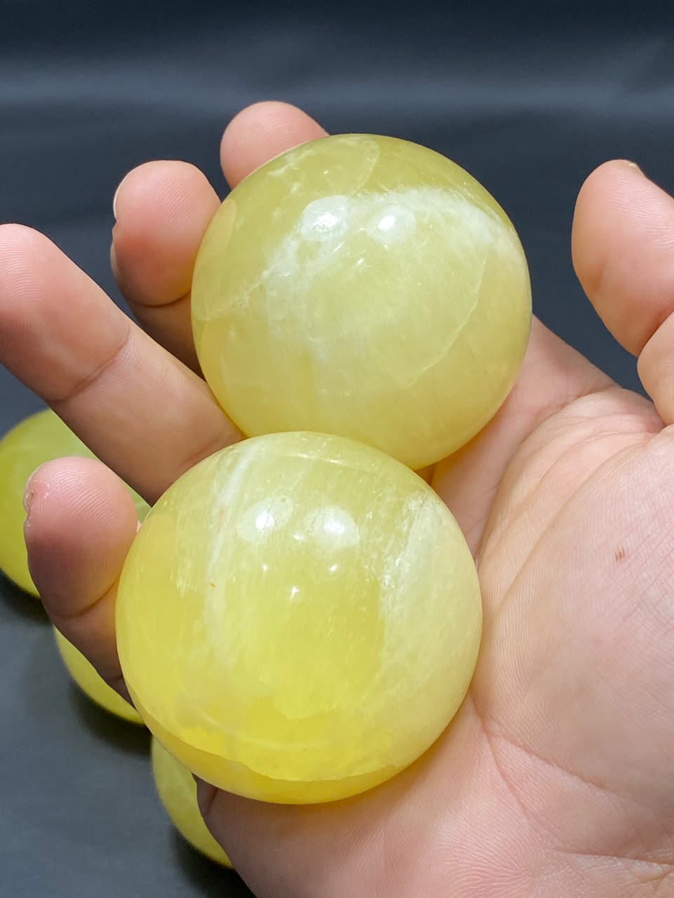 Lemon Calcite Sphere Balls