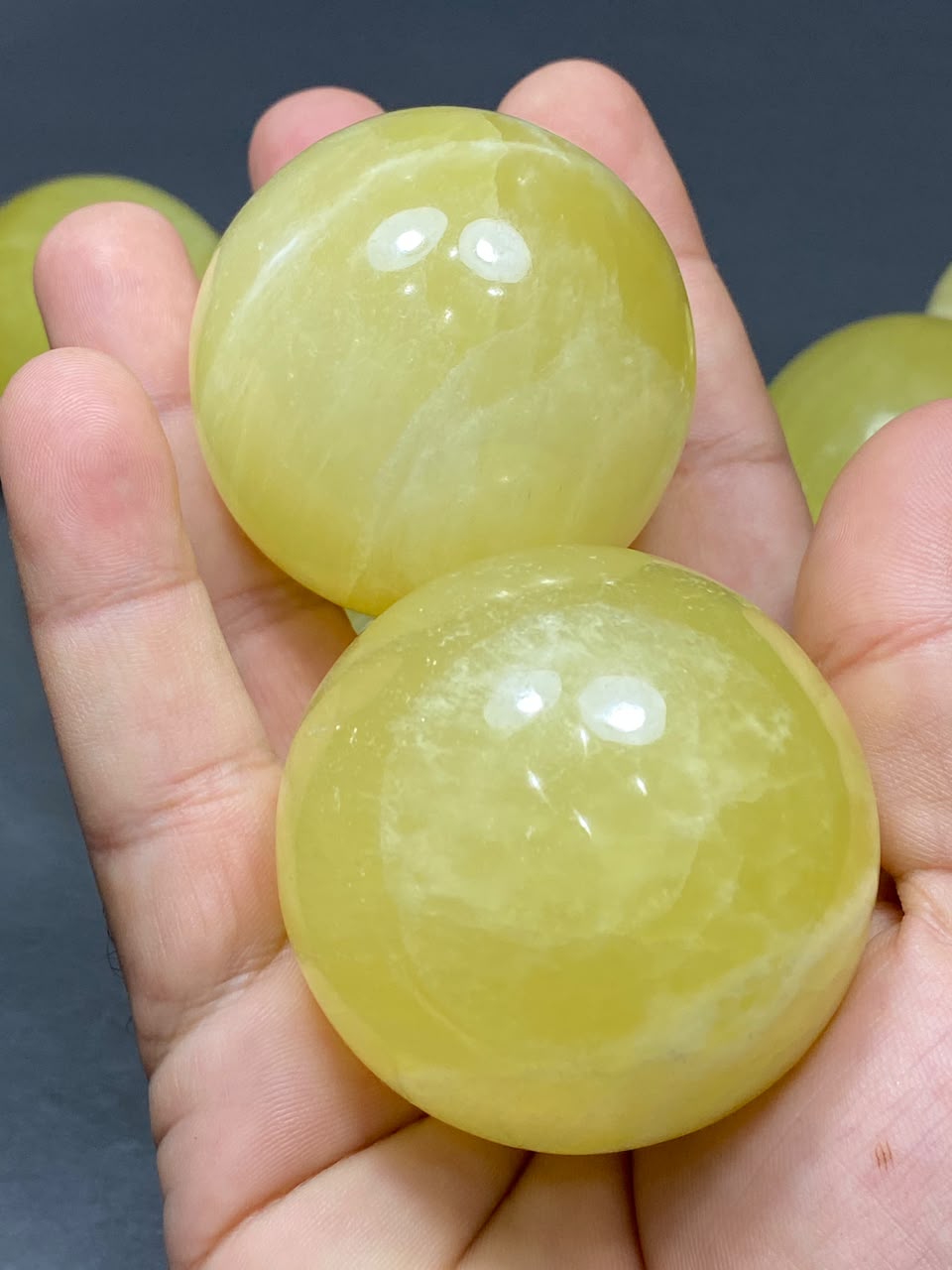 Lemon Calcite Sphere Balls