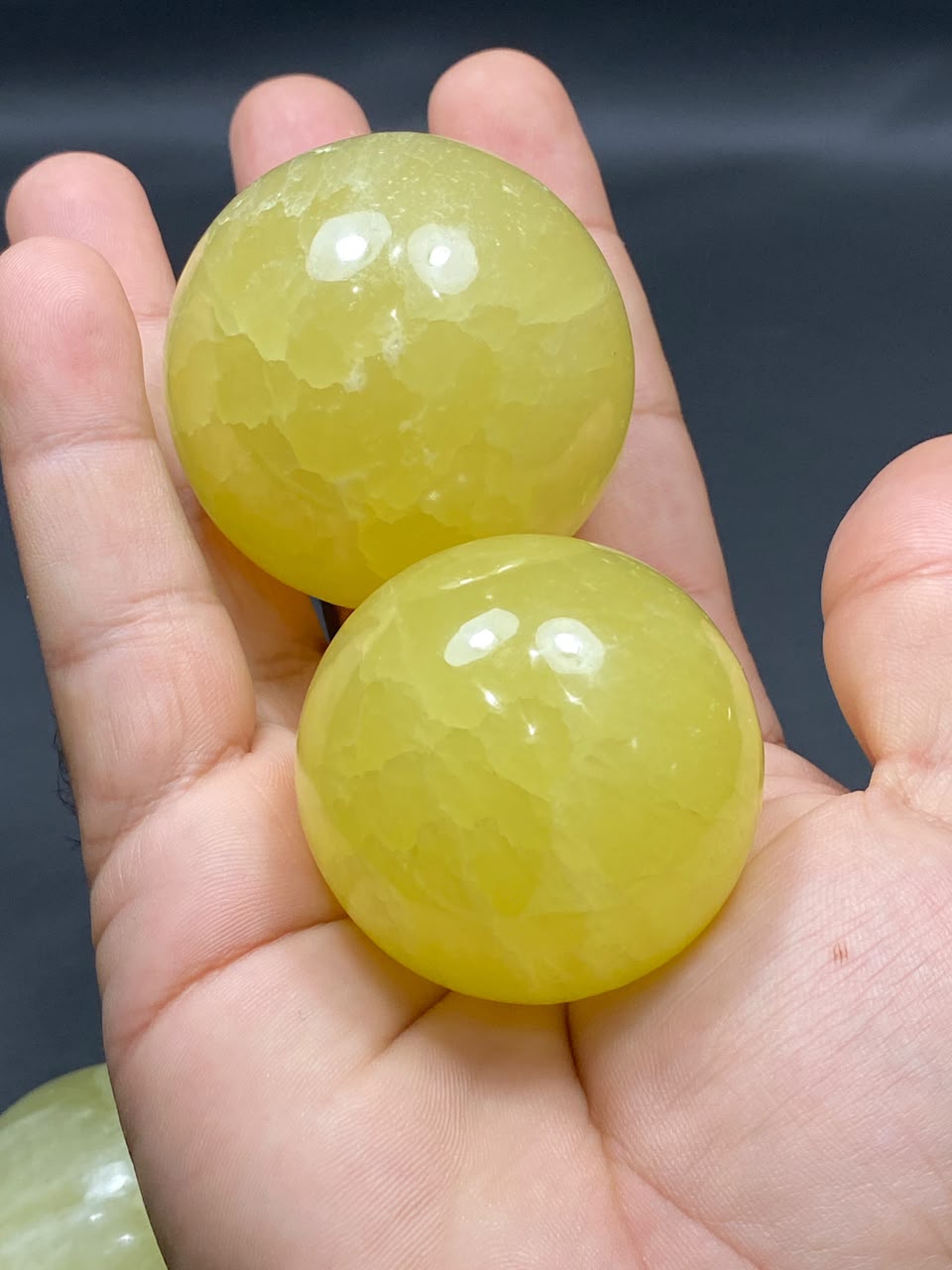 Lemon Calcite Sphere Balls
