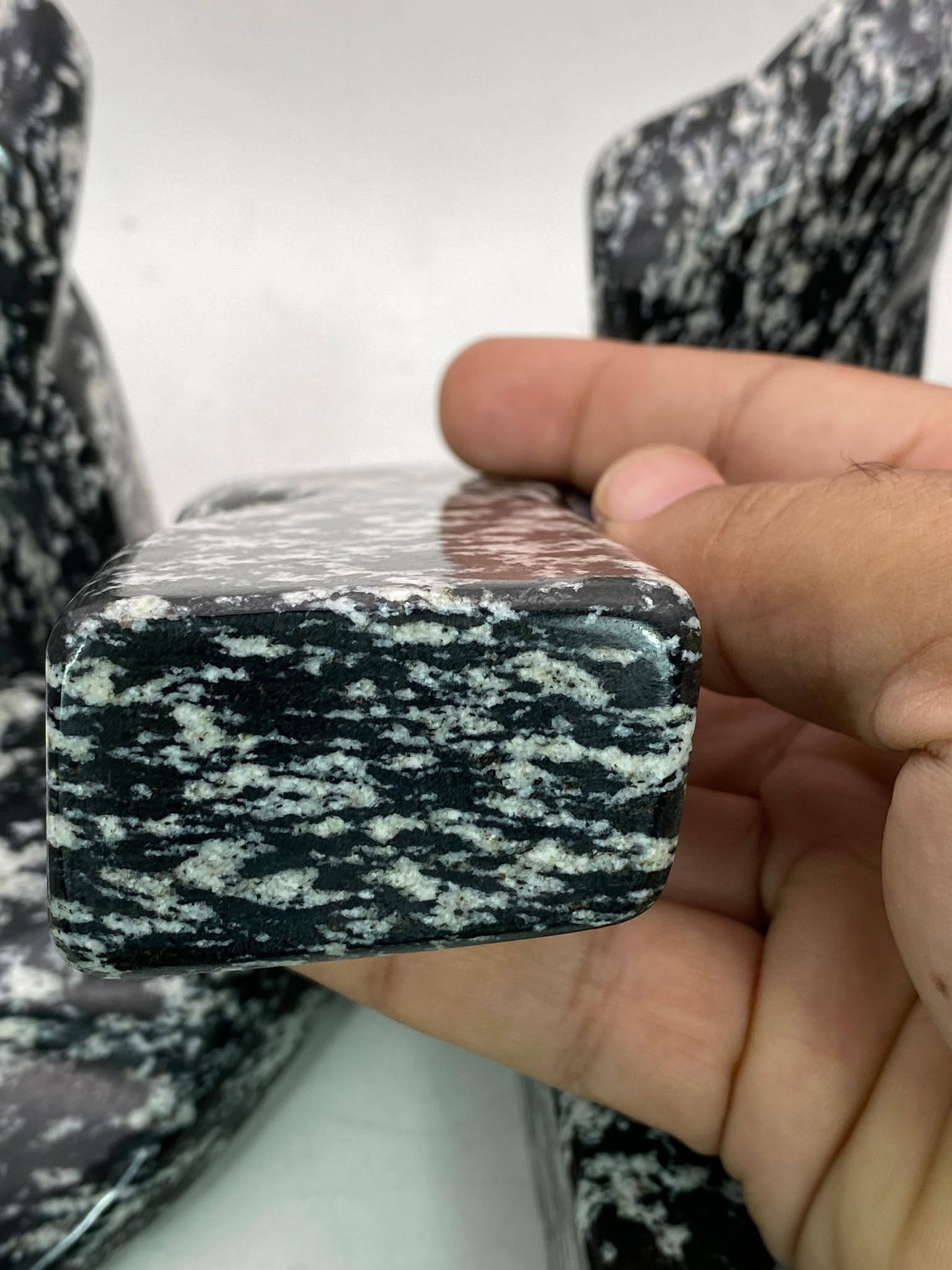 Natural Black Obsidian Jasper – Handmade Polish