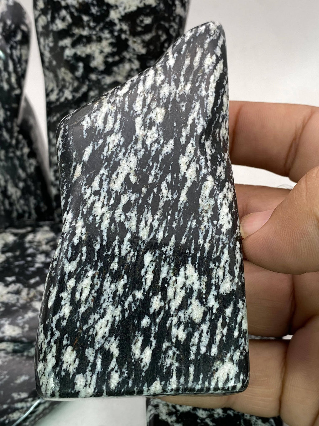 Natural Black Obsidian Jasper – Handmade Polish