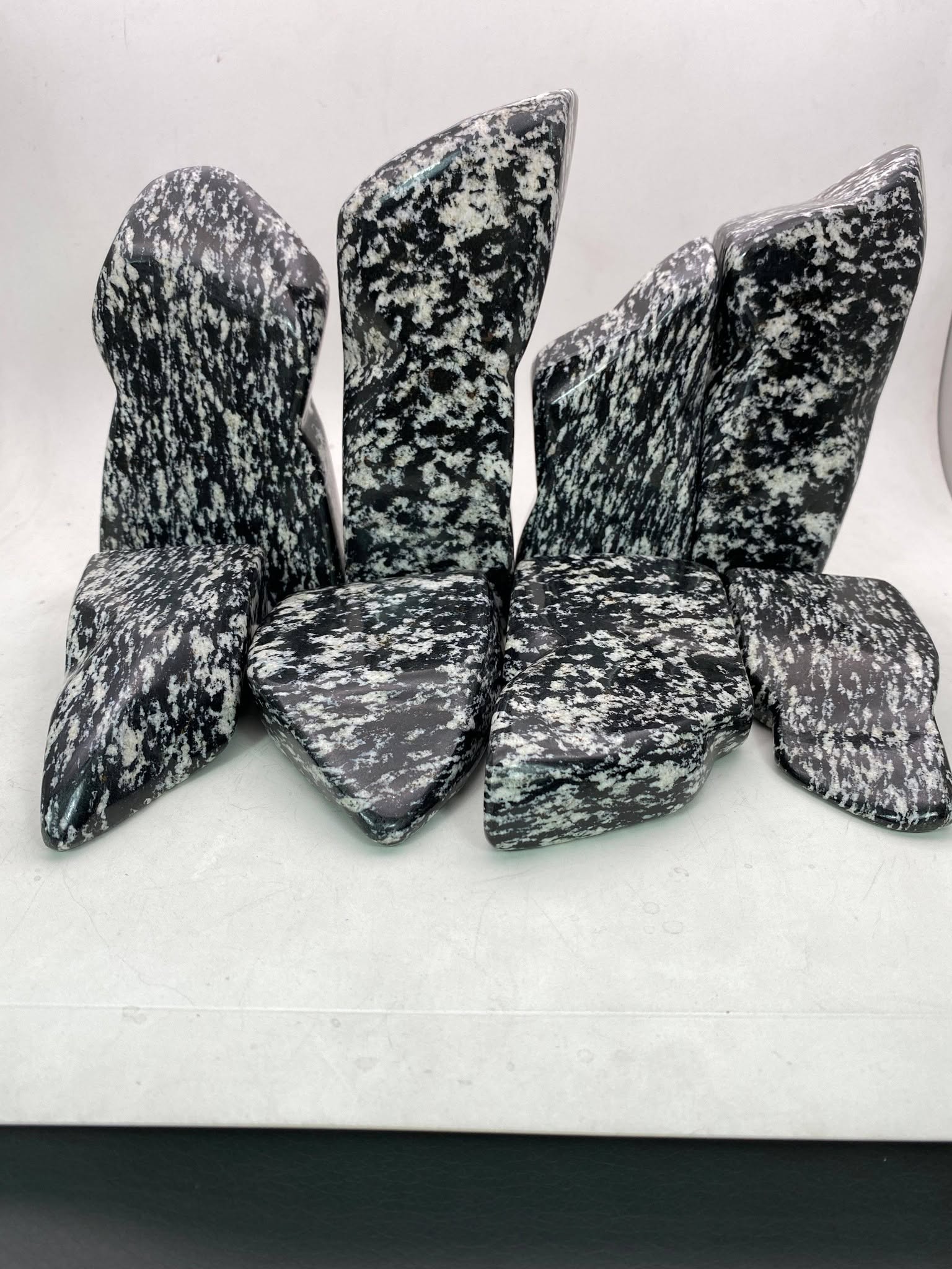 Natural Black Obsidian Jasper – Handmade Polish