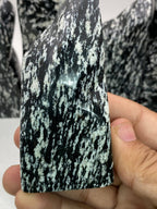 Natural Black Obsidian Jasper – Handmade Polish