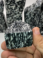 Natural Black Obsidian Jasper – Handmade Polish