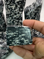 Natural Black Obsidian Jasper – Handmade Polish