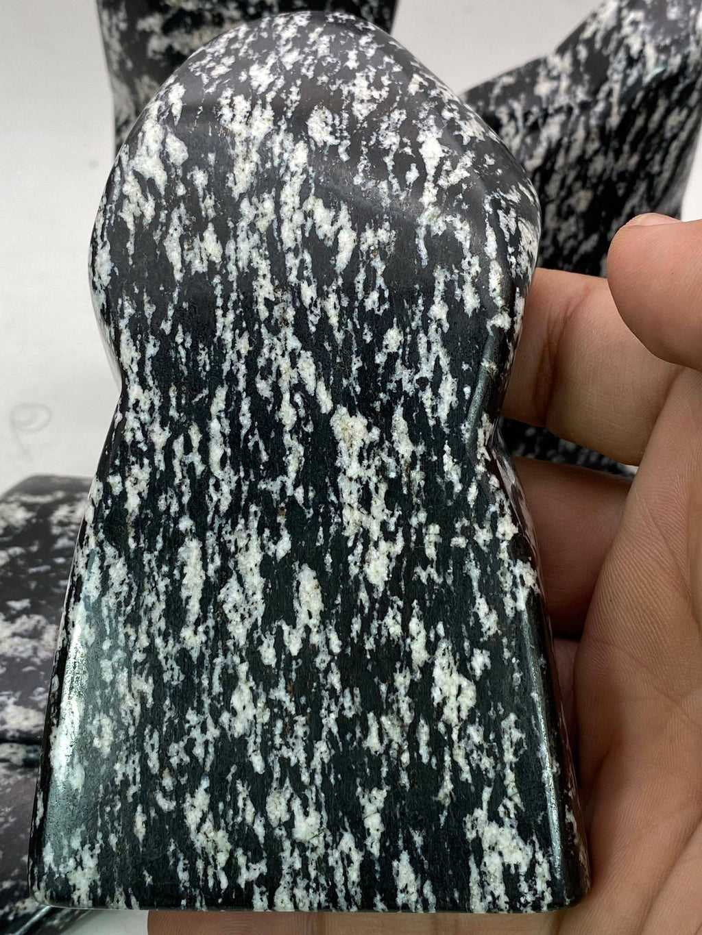 Natural Black Obsidian Jasper – Handmade Polish