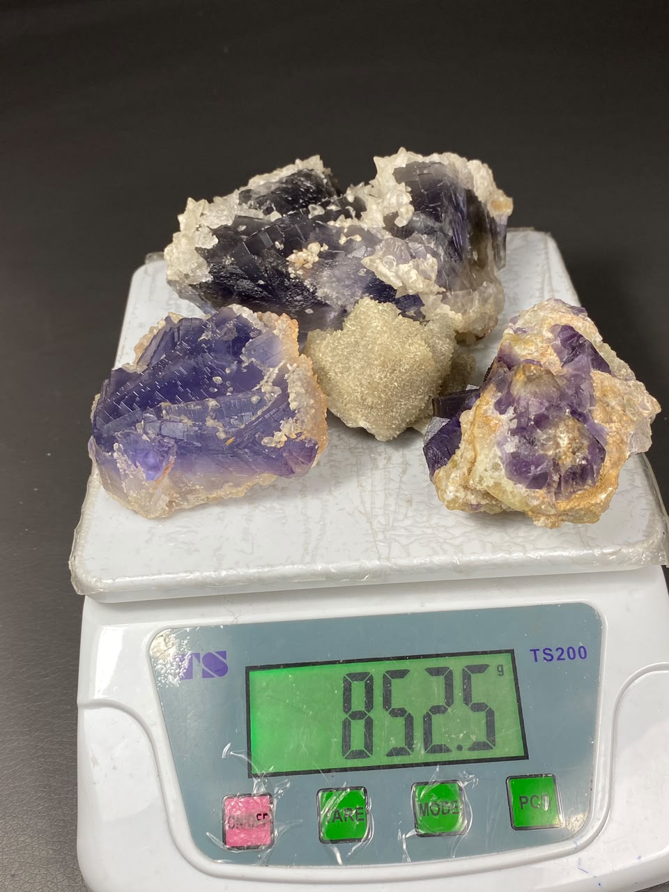 Natural Fluorite with Dog Tooth Calcite Specimen Lot 1