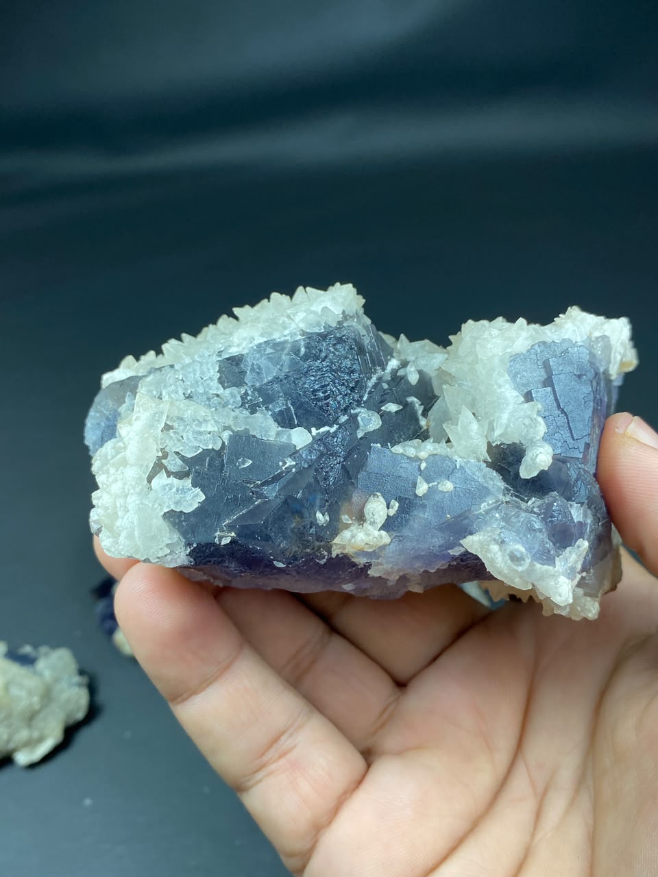 Natural Fluorite with Dog Tooth Calcite Specimen Lot 1