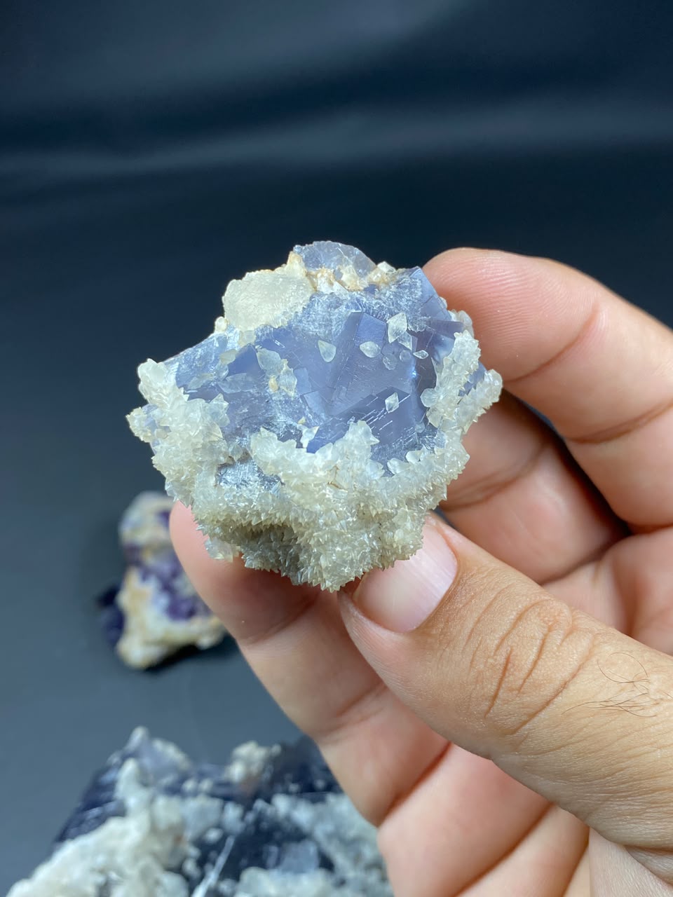 Natural Fluorite with Dog Tooth Calcite Specimen Lot 1