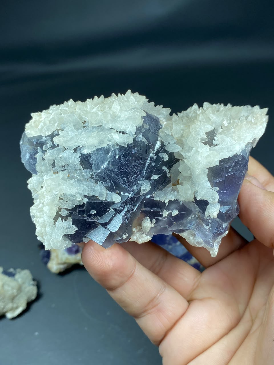 Natural Fluorite with Dog Tooth Calcite Specimen Lot 1