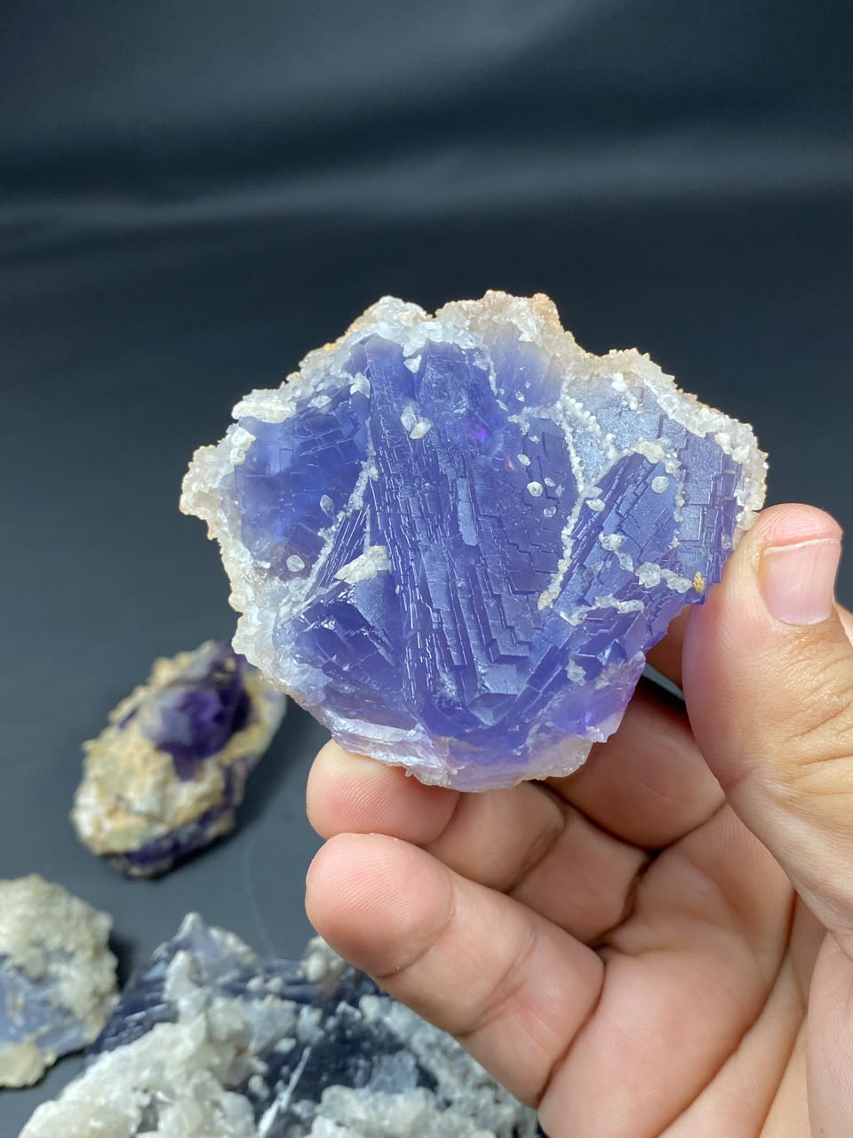 Natural Fluorite with Dog Tooth Calcite Specimen Lot 1