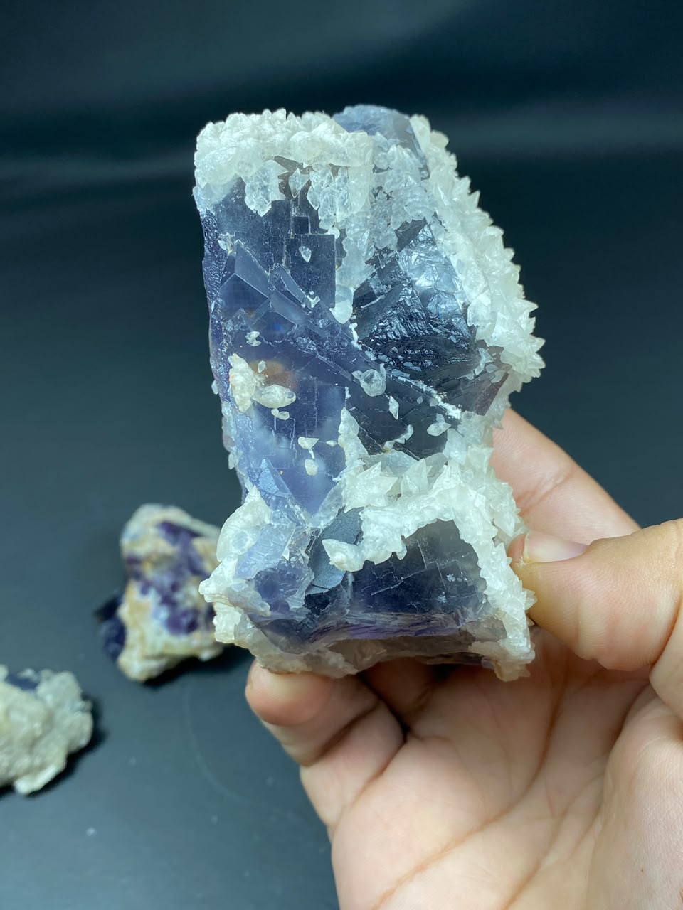 Natural Fluorite with Dog Tooth Calcite Specimen Lot 1