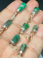 Natural Handmade Sterling Silver Emerald Pendant