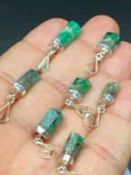 Natural Handmade Sterling Silver Emerald Pendant