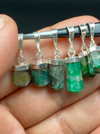 Natural Handmade Sterling Silver Emerald Pendant