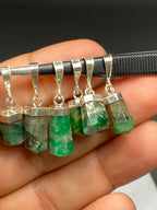 Natural Handmade Sterling Silver Emerald Pendant