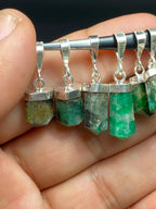 Natural Handmade Sterling Silver Emerald Pendant