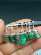 Natural Handmade Sterling Silver Emerald Pendant