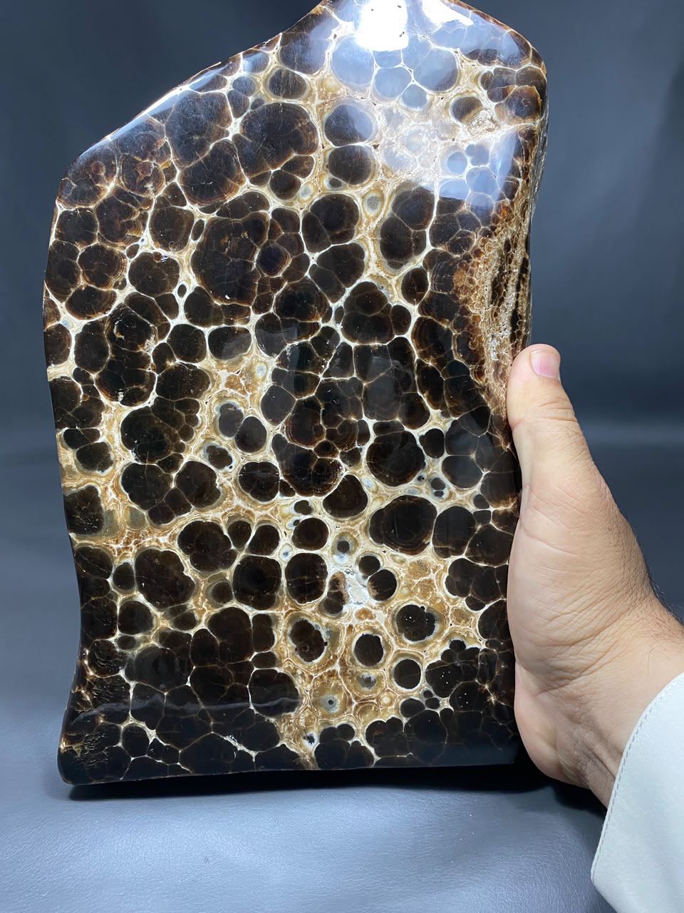 Natural Handmade Chocolate Calcite Freeform 30x19x7 cm