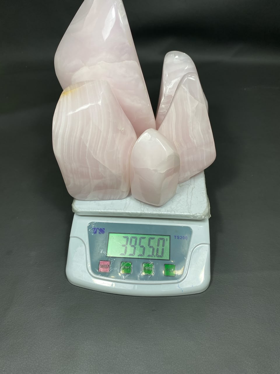 Natural Handmade Pink Calcite Polish with Mangano