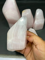 Natural Handmade Pink Calcite Polish with Mangano