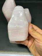 Natural Handmade Pink Calcite Polish with Mangano