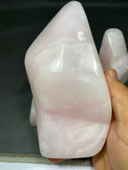 Natural Handmade Pink Calcite Polish with Mangano