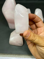 Natural Handmade Pink Calcite Polish with Mangano