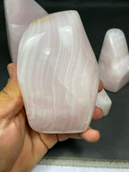 Natural Handmade Pink Calcite Polish with Mangano