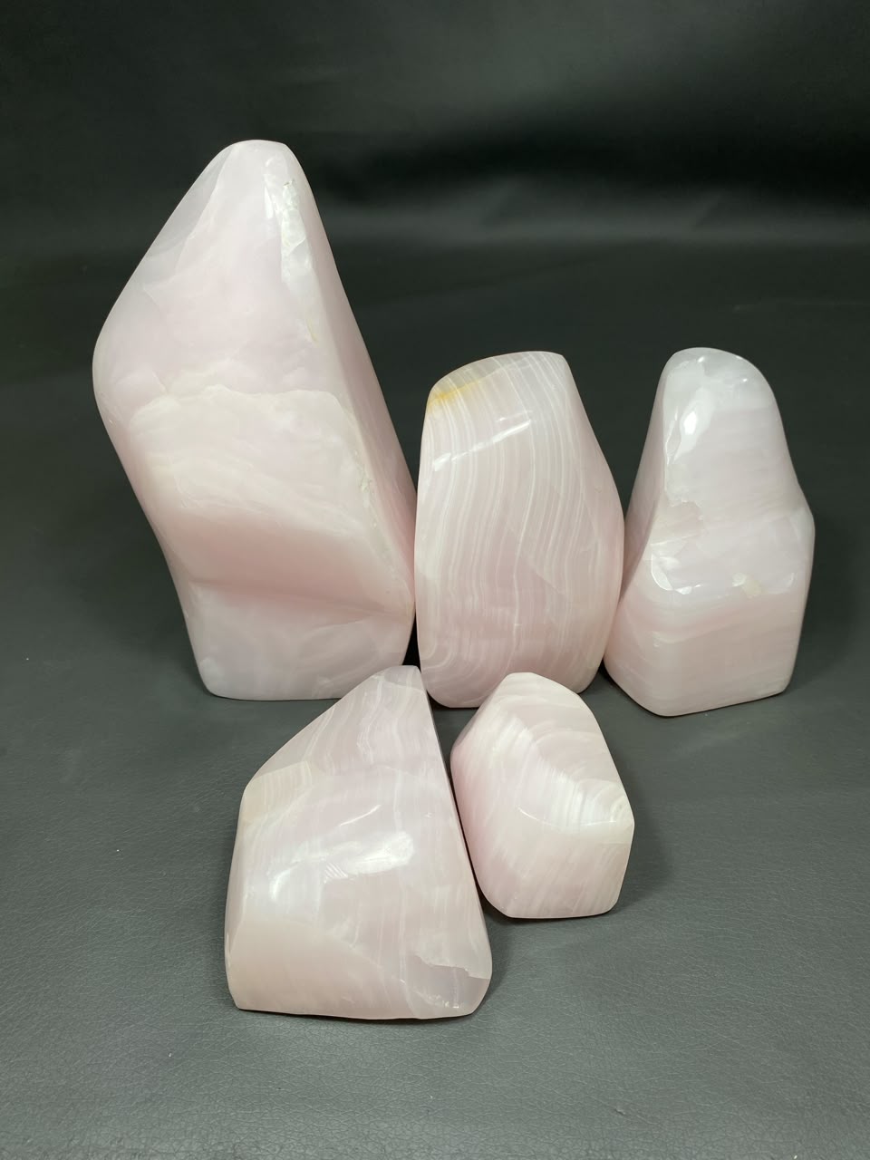 Natural Handmade Pink Calcite Polish with Mangano