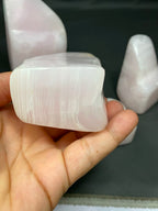 Natural Handmade Pink Calcite Polish with Mangano