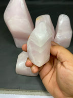 Natural Handmade Pink Calcite Polish with Mangano