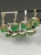 Natural Handmade Sterling Silver Emerald Pendant Origin Swat Mine