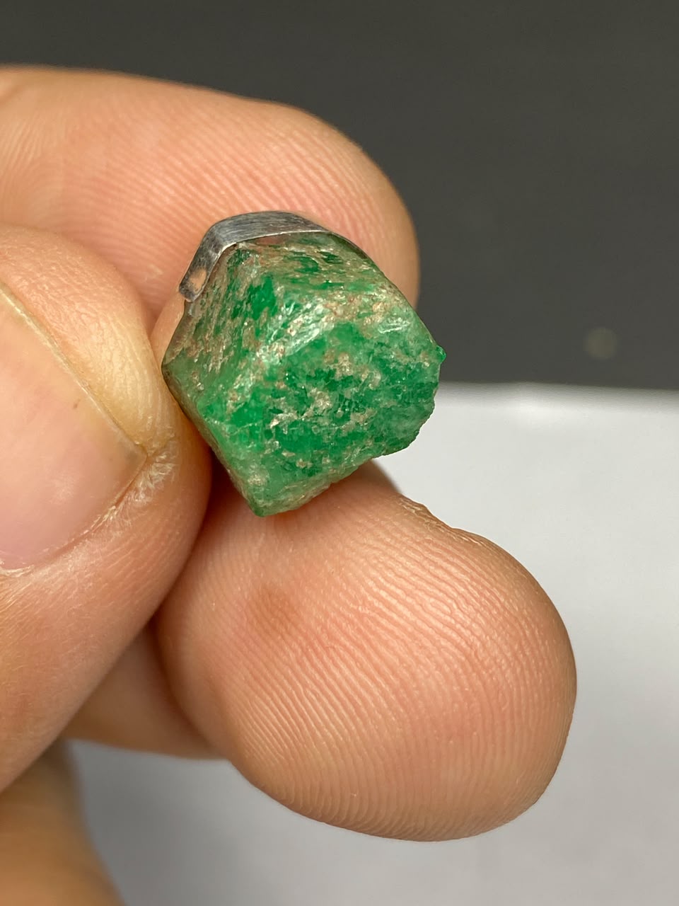 Natural Handmade Sterling Silver Emerald Pendant Origin Swat Mine