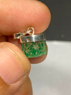 Natural Handmade Sterling Silver Emerald Pendant Origin Swat Mine