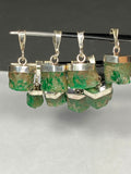 Natural Handmade Sterling Silver Emerald Pendant Origin Swat Mine