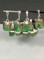 Natural Handmade Sterling Silver Emerald Pendant Origin Swat Mine