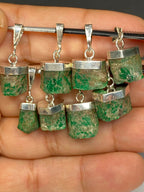 Natural Handmade Sterling Silver Emerald Pendant Origin Swat Mine