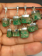 Natural Handmade Sterling Silver Emerald Pendant Origin Swat Mine