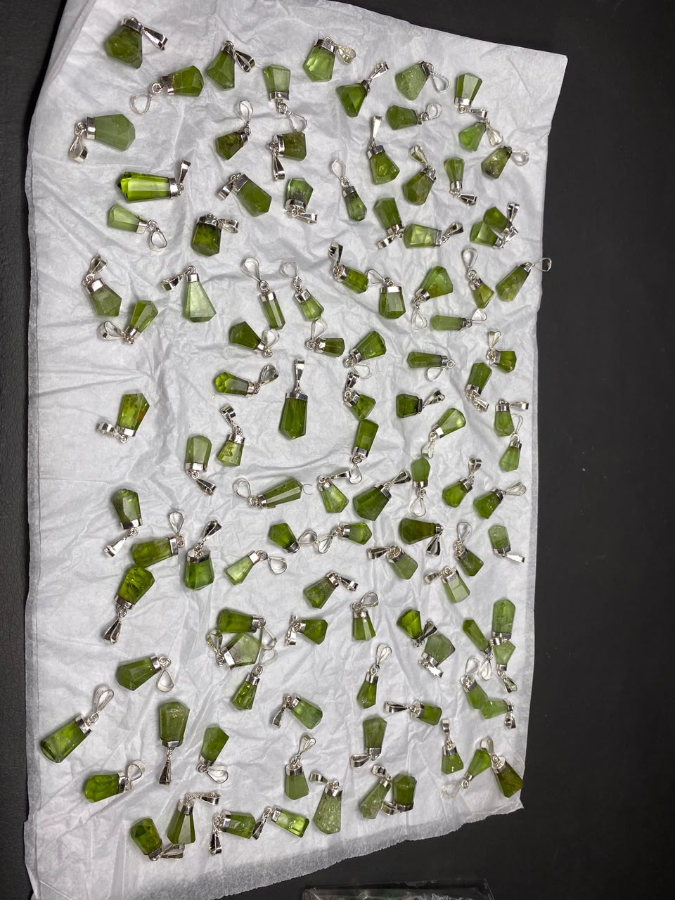 Sterling Silver Peridot Pendant Origin Supat Mine