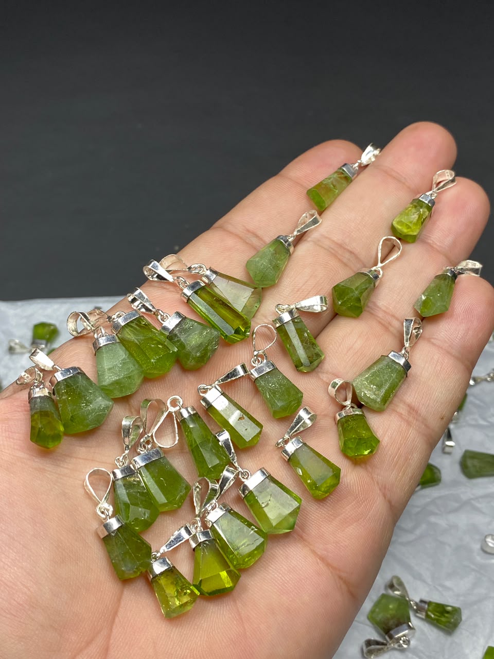 Sterling Silver Peridot Pendant Origin Supat Mine