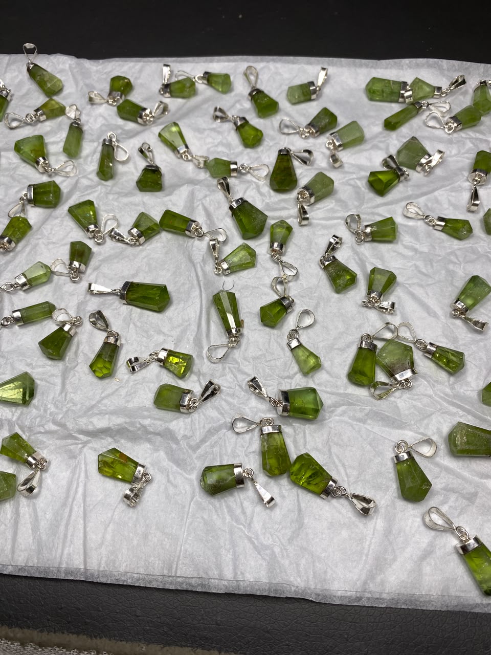 Sterling Silver Peridot Pendant Origin Supat Mine